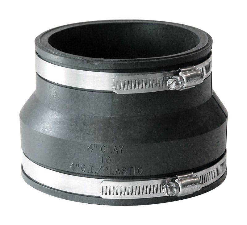 Fernco P1002-44 Schedule 40 4 in. Hub X 4 in. D Hub PVC Flexible Coupling 1 pk