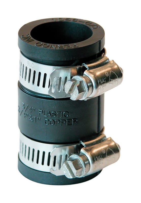 Fernco P1056-075 3/4 in. Hub X 3/4 in. D Hub Plastic Flexible Coupling