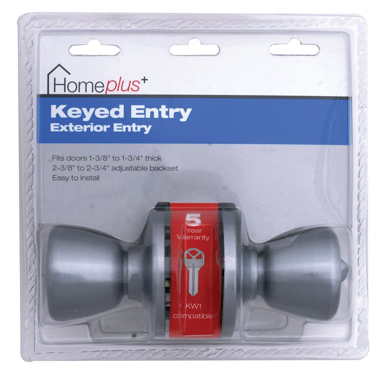 Home Plus LA2102 Satin Chrome Entry Lockset 1-3/4 in.