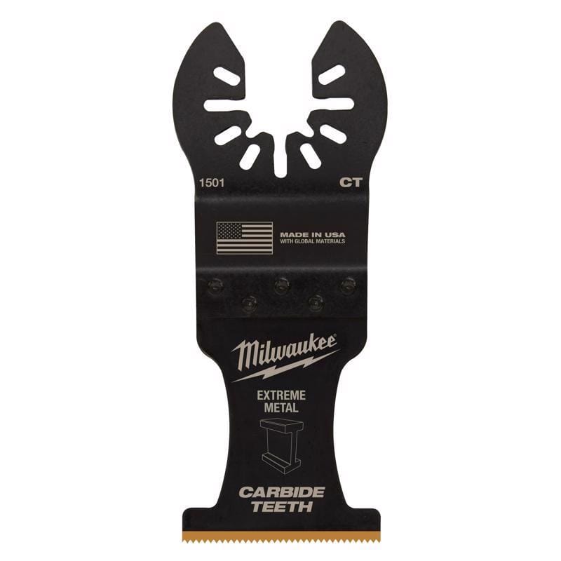 Milwaukee 49-25-1503 Universal Fit Open-Lok 3.58 in. L X 1-3/8 in. W Carbide Metal Blade Extreme Metal 3 pk