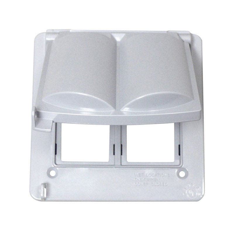Sigma Engineered Solutions 14180WH Square Plastic 2 gang 4.76 in. H X 3.01 in. W Multi-Use Cover