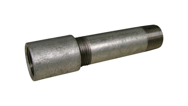 STZ Industries 311URLCO-12 1/2 in. MPT Galvanized Steel 4 in. L Nipple with Coupling