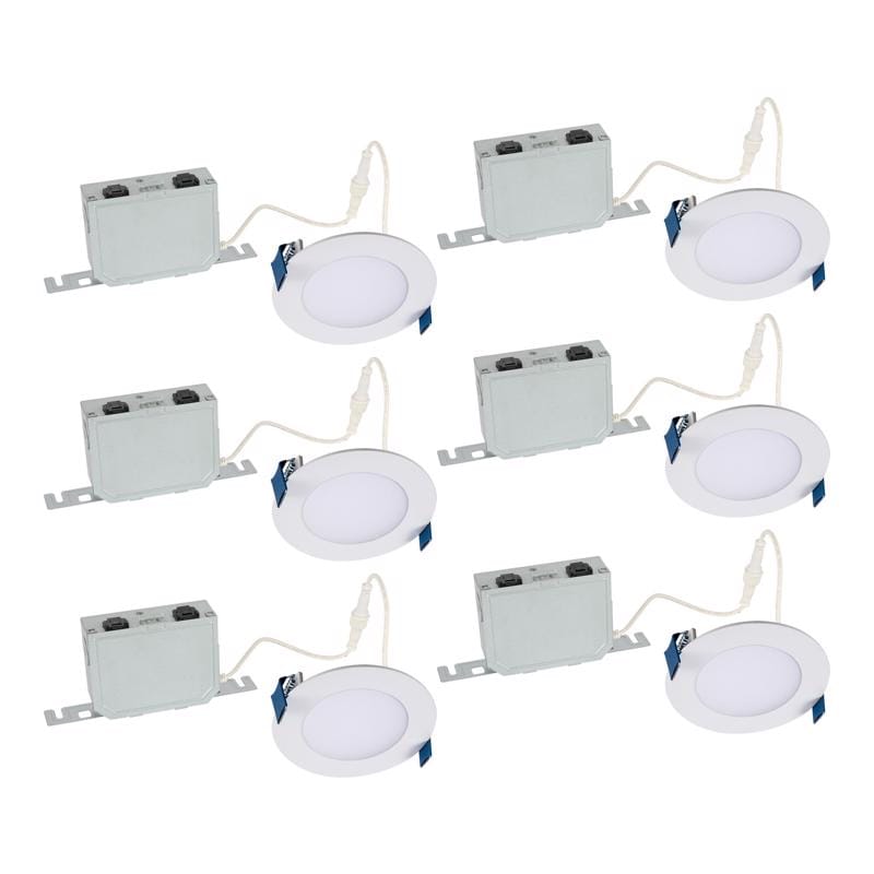 Halo HLB4LSFS5-6PK White 4 in. W Canless Recessed Downlight