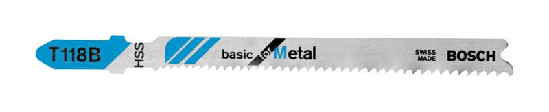 Bosch T118B 3-5/8 in. High Carbon Steel T-Shank Jig Saw Blade 14 TPI 5 pk