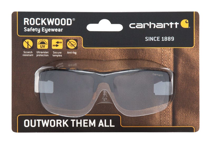 Carhartt CHB720DTCC Rockwood Anti-Fog Safety Glasses Gray Lens Black Frame 1 pc