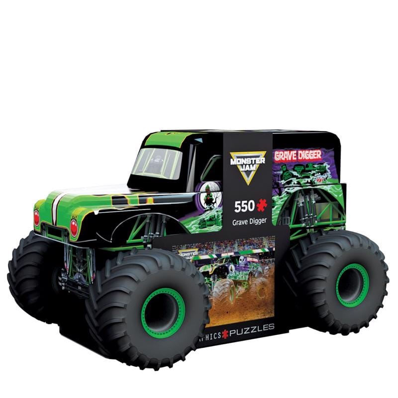 Eurographics 8551-5943 Monster Jam Grave Digger Collectible Tins with Puzzles Multicolored 550 pc