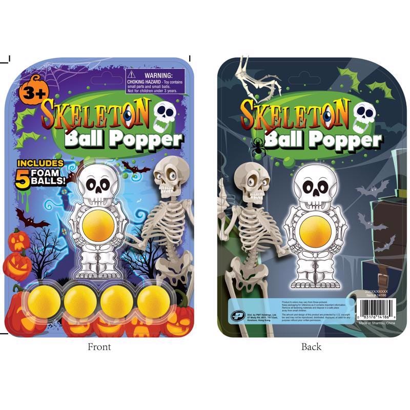 Master Toys 14186 Skeleton Ball Popper Toy White/Yellow 1 pc