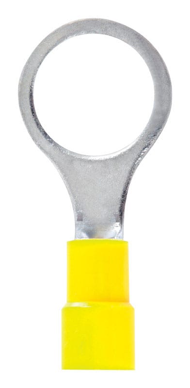 Jandorf 60992 12-10 Ga. Insulated Wire Ring Terminal Yellow 2 pk