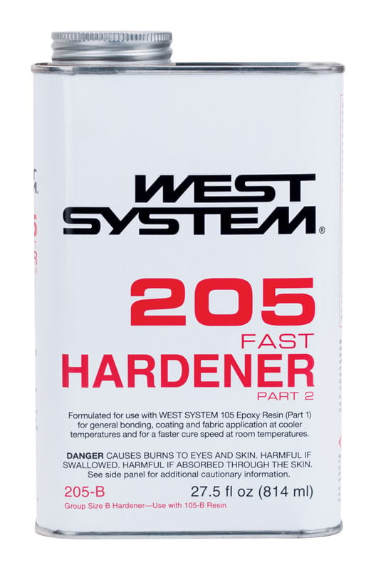 West System 205B 205 Hardener Extra Strength Epoxy Clear Fast Hardener Curing Agent 27.5 oz