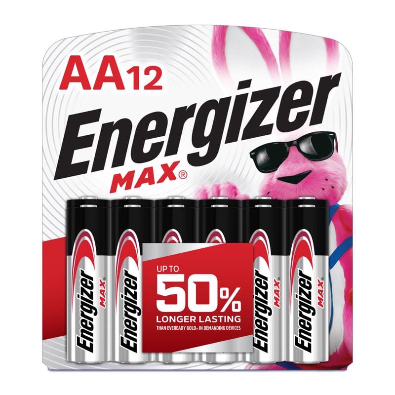 Energizer E91BW12EM Max AA Alkaline Batteries 12 pk Carded