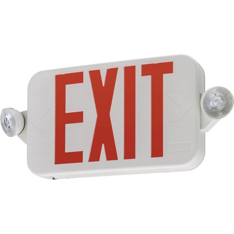Lithonia Lighting 269XVW Switch Hardwired LED White Exit Sign and Emergency Light