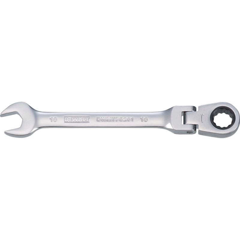 Dewalt DWMT75201OSP 10 mm X 10 mm 12 Point Metric Flex Head Combination Wrench 5.34 in. L 1 pc