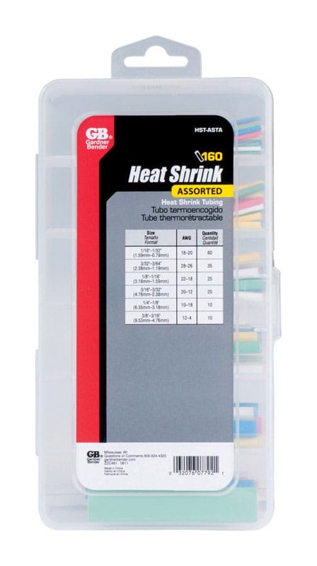 Gardner Bender HST-ASTA Heat Shrink Tubing Assorted Colors 160 pk