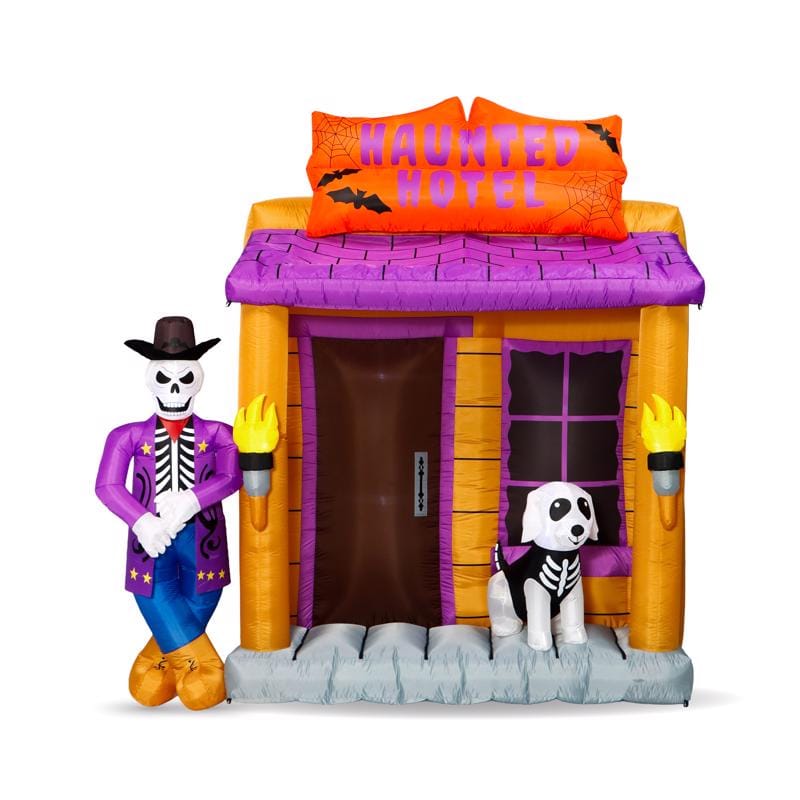 Seasonal Creations HL25017-300 10 ft. Prelit Haunted Hotel Inflatable