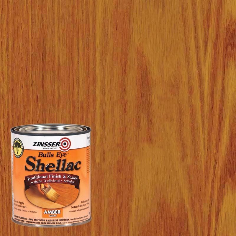 Zinsser 704H Bulls Eye Amber Shellac-Based Shellac Finish and Sealer 1 qt