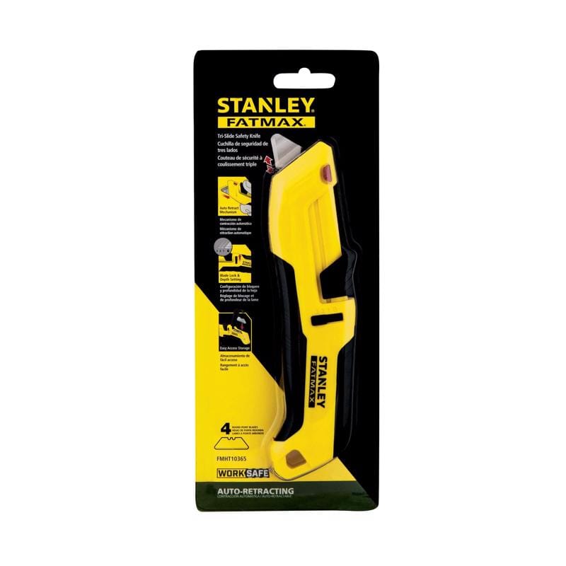Stanley FMHT10365 Fatmax 1 in. Sliding Safety Knife Black/Yellow 1 pc