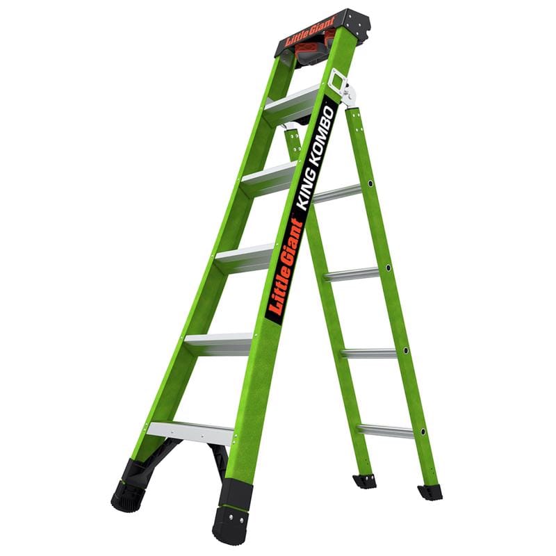 Little Giant 13906-002 King Kombo Professional 2.0 10 ft. H Fiberglass Telescoping Multi-Position Ladder Type