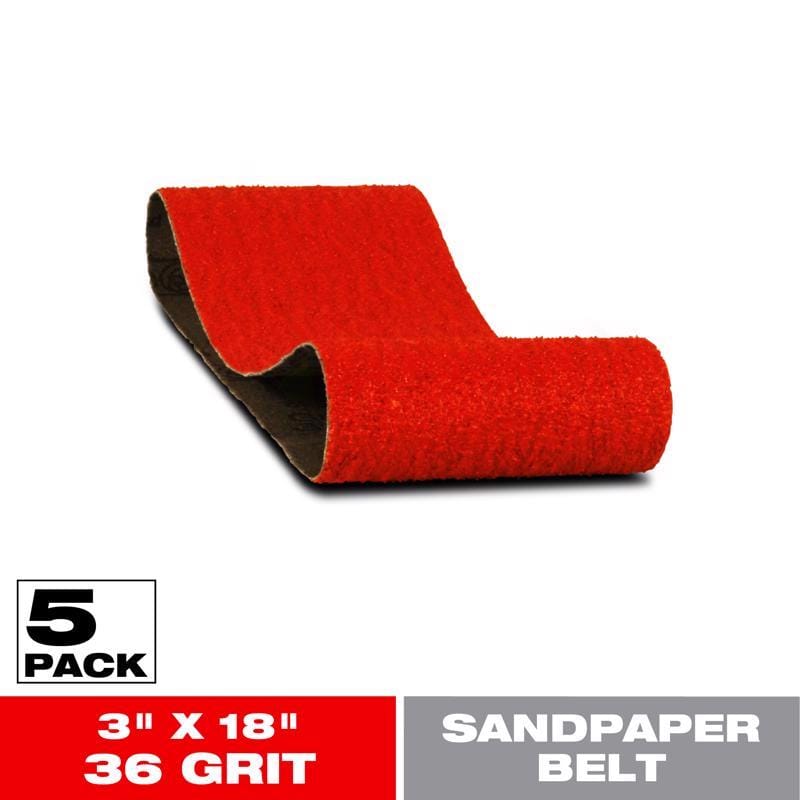 Diablo DCB318036S05G 18 in. L X 3 in. W 36 Grit Zirconium Oxide Sanding Belt 5 pk