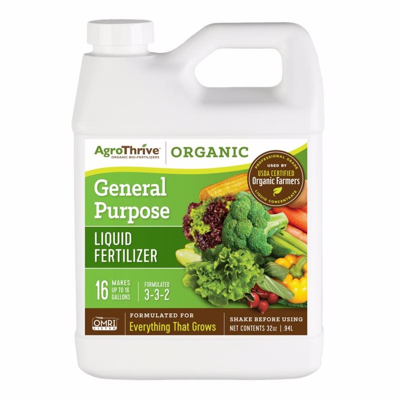 Agrothrive ATGP1032 Organic Everything that Grows 3-3-2 General Purpose Fertilizer 32 oz