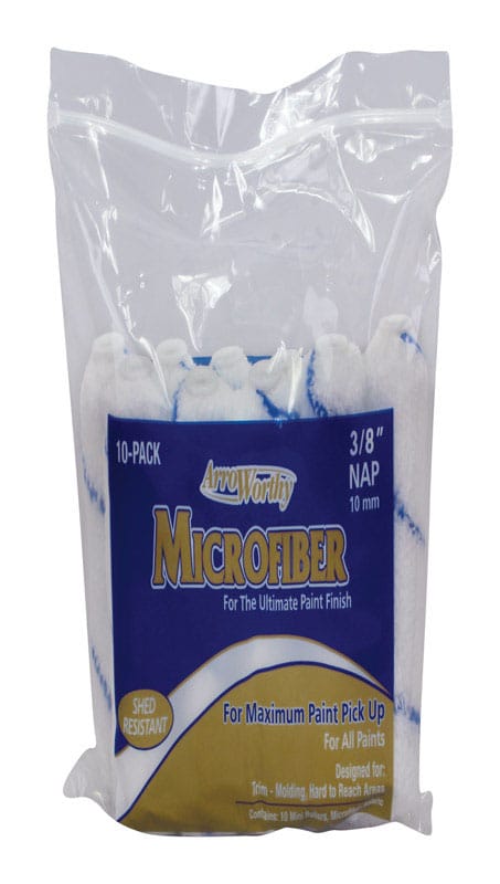ArroWorthy 6.5-MFR3CK 0650 Microfiber 6.5 in. W X 3/8 in. Mini Paint Roller Cover 10 pk
