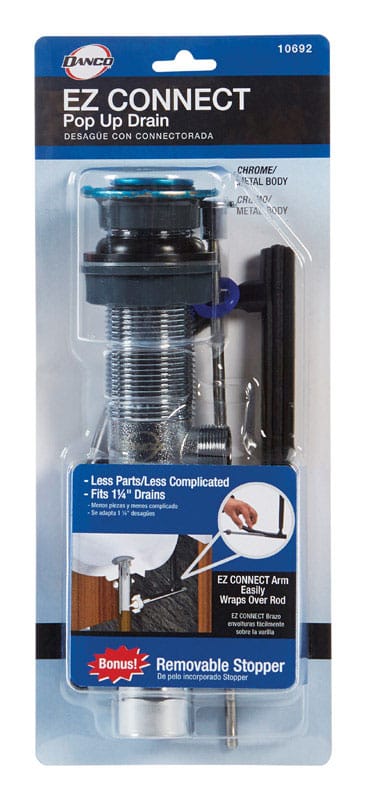 Danco 9D0010692X EZ Connect 1-1/4 in. D Chrome Pop-Up Lavatory Drain