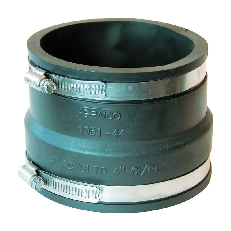 Fernco P1051-44 4 in. Hub each X 4 in. D Hub Plastic Flexible Coupling