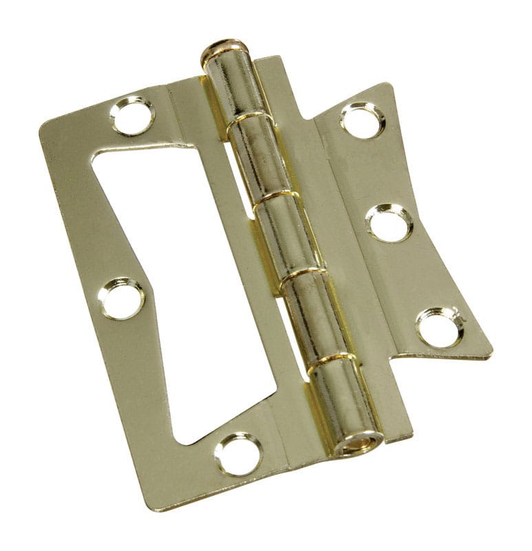 National Hardware N244-780 3 in. L Brass Surface-Mounted Hinge 2 pk