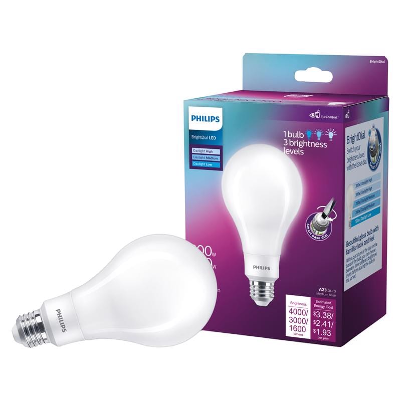 Philips 576397 A23 E26 (Medium) LED Bulb Daylight 300 Watt Equivalence 1 pk