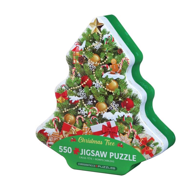Eurographics 8551-5663 Christmas Tree Tin Collectible Tins with Puzzles Multicolored 550 pc