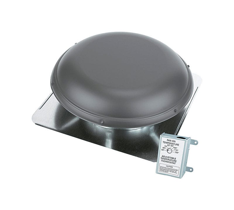Air Vent 53832 26.2 in. H X 25.5 in. W X 9 in. L X 14.5 in. D Brown Metal Power Roof Ventilator