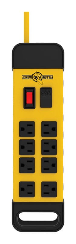 Southwire 5148 Yellow Jacket 6 ft. L 8 outlets Power Block Black/Yellow