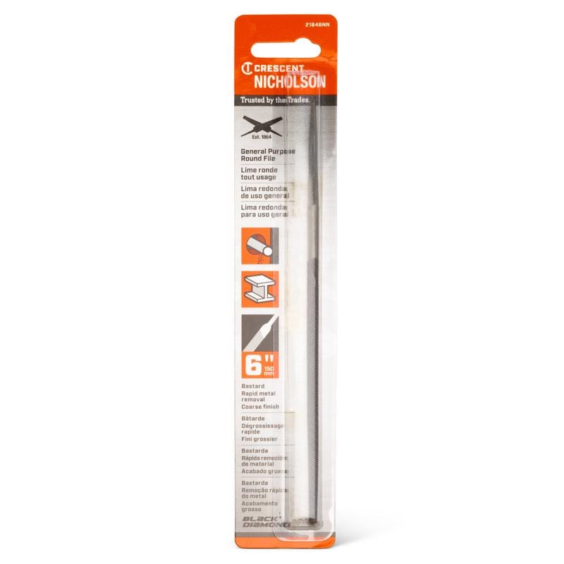 Crescent 21846NN Nicholson 6 in. L X 1/4 in. W High Carbon Steel Bastard Cut File 1 pc