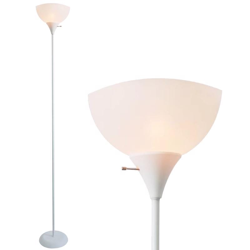 Newhouse Lighting NHFL-JO-WH 71 in. Beige/White Floor Lamp