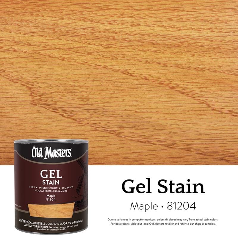 Old Masters 81204 Semi-Transparent Maple Oil-Based Alkyd Gel Stain 1 qt