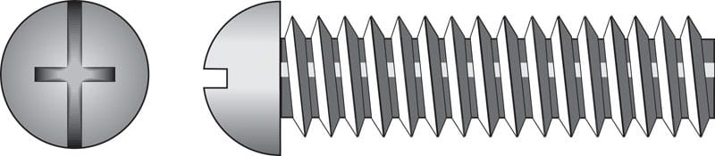 Hillman 90146 No. 6-32 Ga. X 2 in. L Combination Round Head Zinc-Plated Steel Machine Screws 100 pk