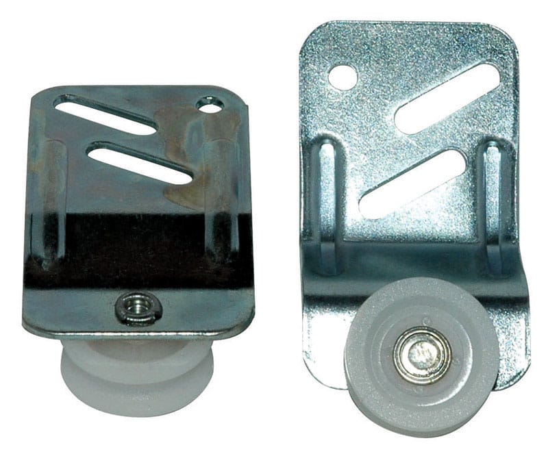 Barton Kramer 125C 7/8 in. D X 3 in. L Mill Silver Steel By-Pass Door Hardware Set 2 pk