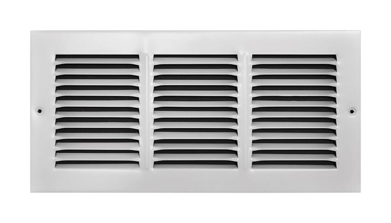 Tru Aire C17014X06 6 in. H X 14 in. W 1-Way Powder Coat White Steel Return Air Grille