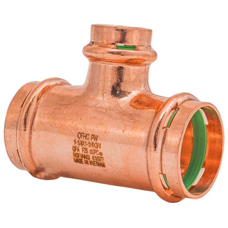 QuickFitting SPWT442R 1-1/4 in. Press in. Press in. Copper Tee