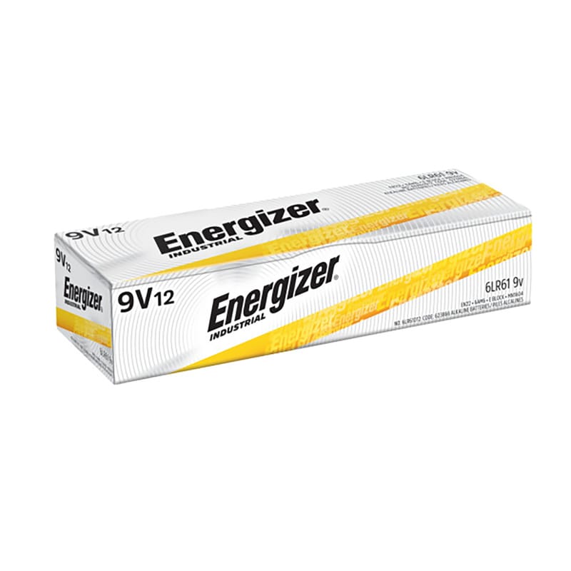 Energizer EN22 Industrial 9-Volt Alkaline Batteries 12 pk Boxed