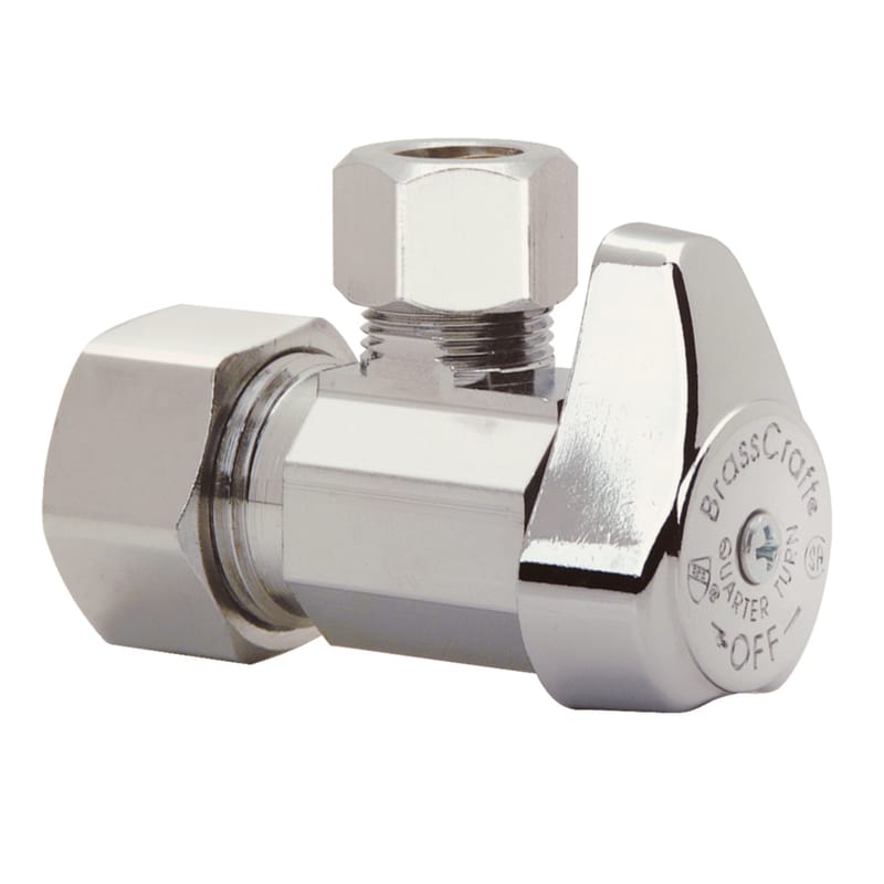 Brasscraft G2CR19X CD 1/2 in. Compression outlets X 3/8 in. Compression Brass Angle Stop Valve