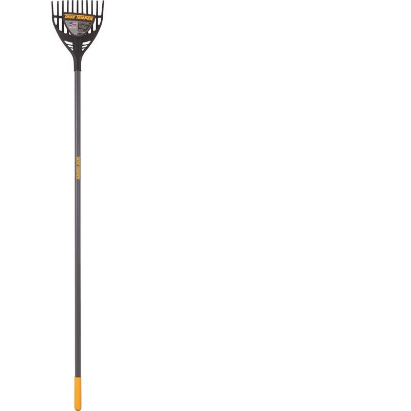 True Temper 2919100 65.19 in. 11 Tine Poly Shrub Rake Steel Handle