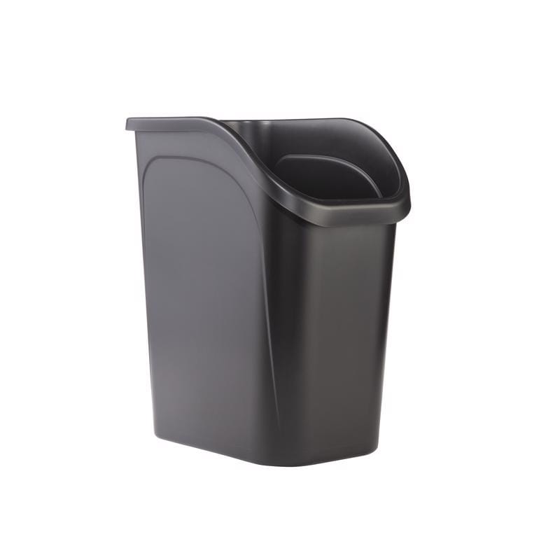 Rubbermaid 2111429 9.4 gal Black Resin Under Counter Wastebasket