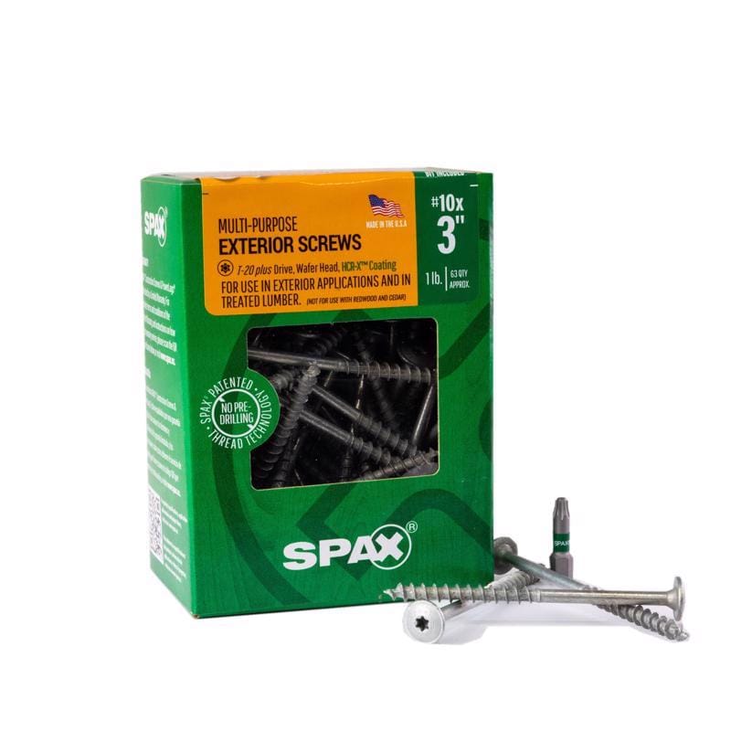 Spax 4281670500754 Multi-Material No. 10 in. X 3 in. L T-20+ Wafer Head Serrated Construction Screws