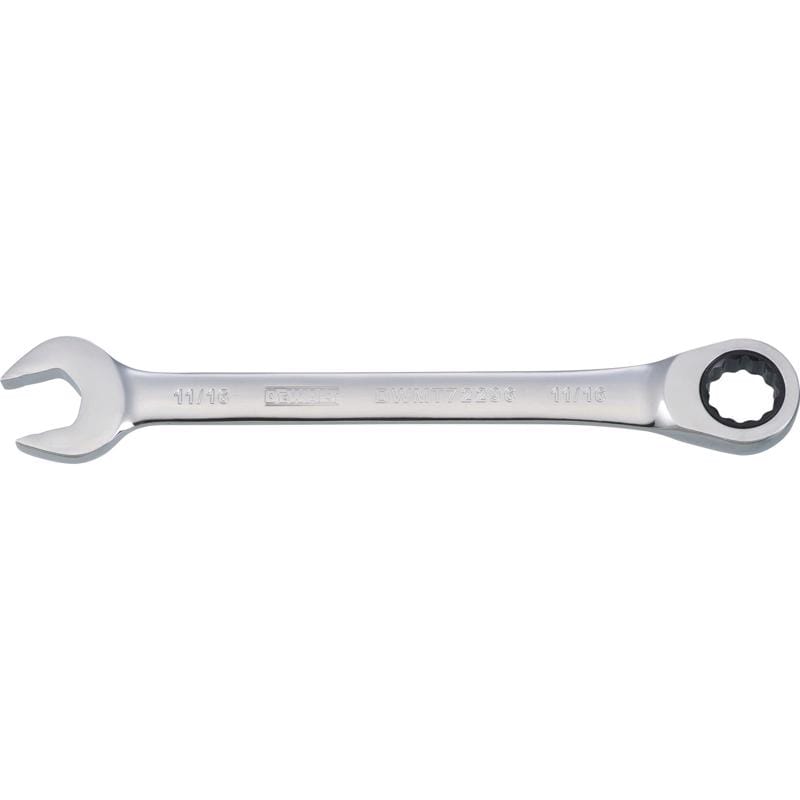 Dewalt DWMT72296OSP 11/16 in. X 11/16 in. 12 Point SAE Ratcheting Combination Wrench 8-25/32 in. L 1 pc