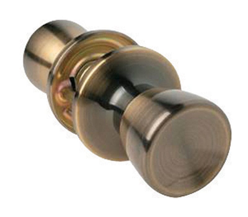 Home Plus LA2121 Antique Brass Passage Lockset 1-3/4 in.