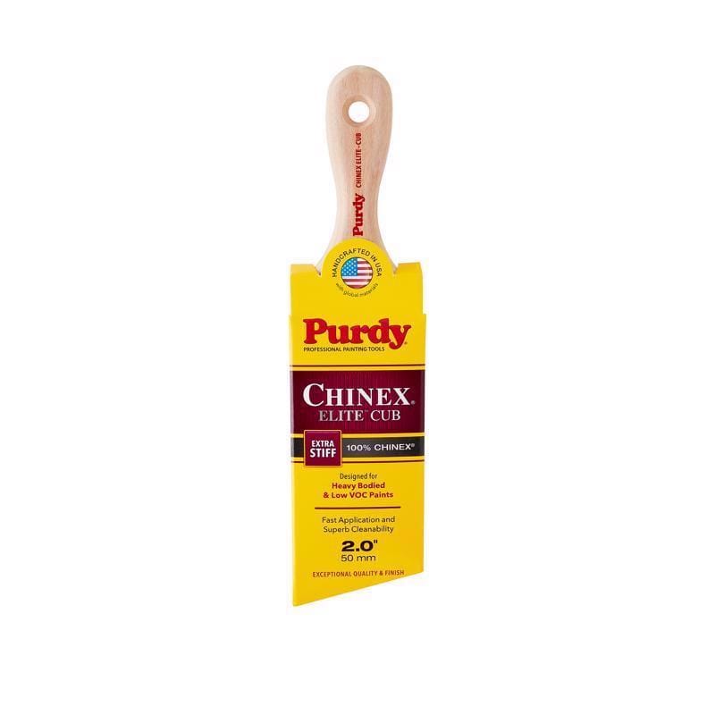 Purdy 144553920 Chinex Elite Cub 2 in. Extra Stiff Angle Trim Paint Brush