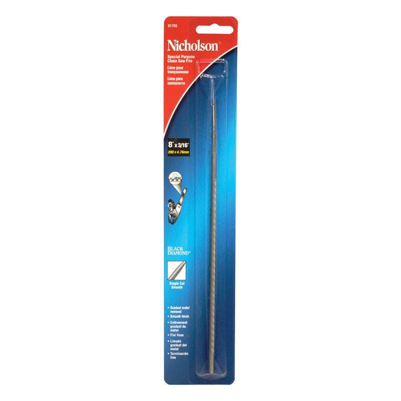 APEXT 01765 SMOOTH ROUND FILE 8"X3/16"