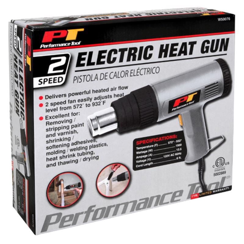 Performance Tool W50076 12.5 amps 1500 W 120 V Dual Temperature Heat Gun