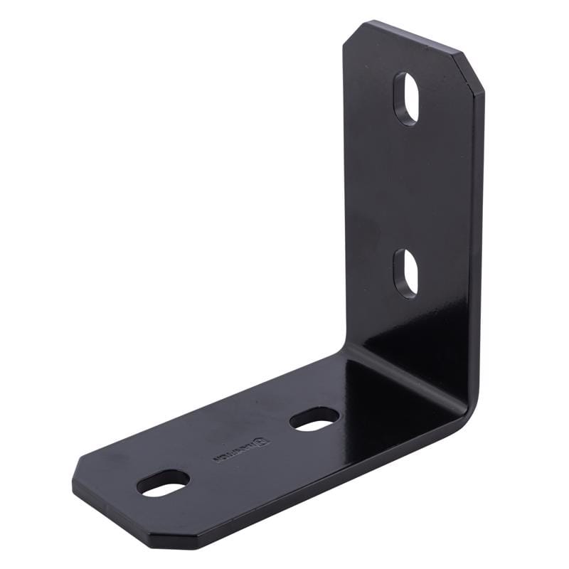 Hampton 02-3405-126 3 in. H X 6.25 in. W X 1/4 in. D Black Steel Inside/Outside Corner Brace