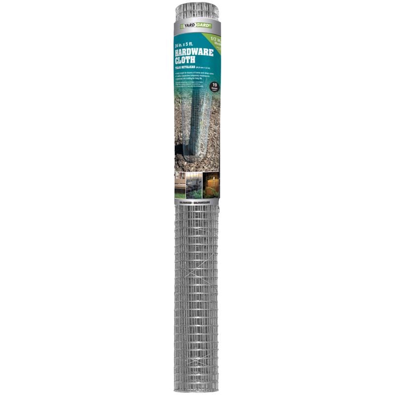 Yardgard 308221B 24 in. H X 5 ft. L Galvanized Steel Hardware Cloth 1/2 in.